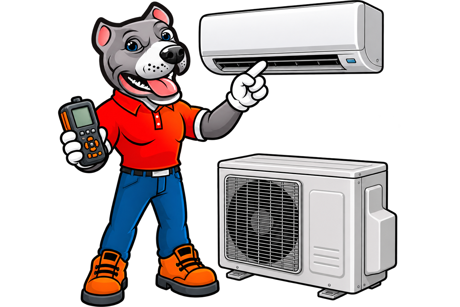 M3 Mechanical ductless installer testing a wall-mounted mini-split