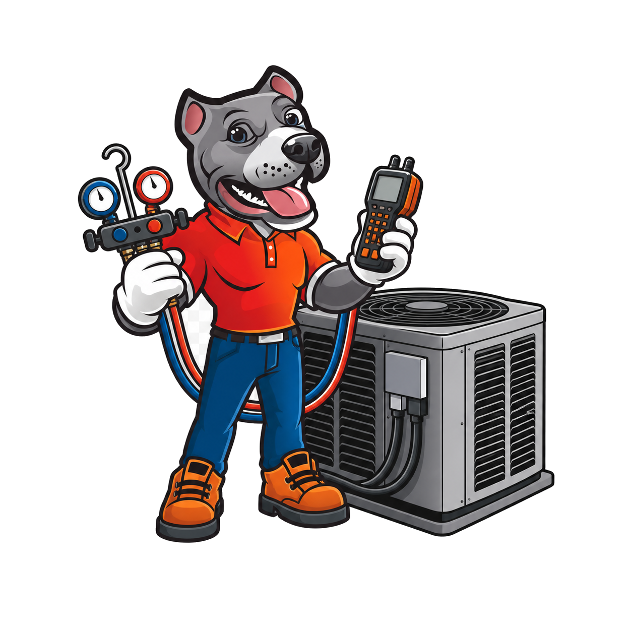 M3 Mechanical mascot providing HVAC service